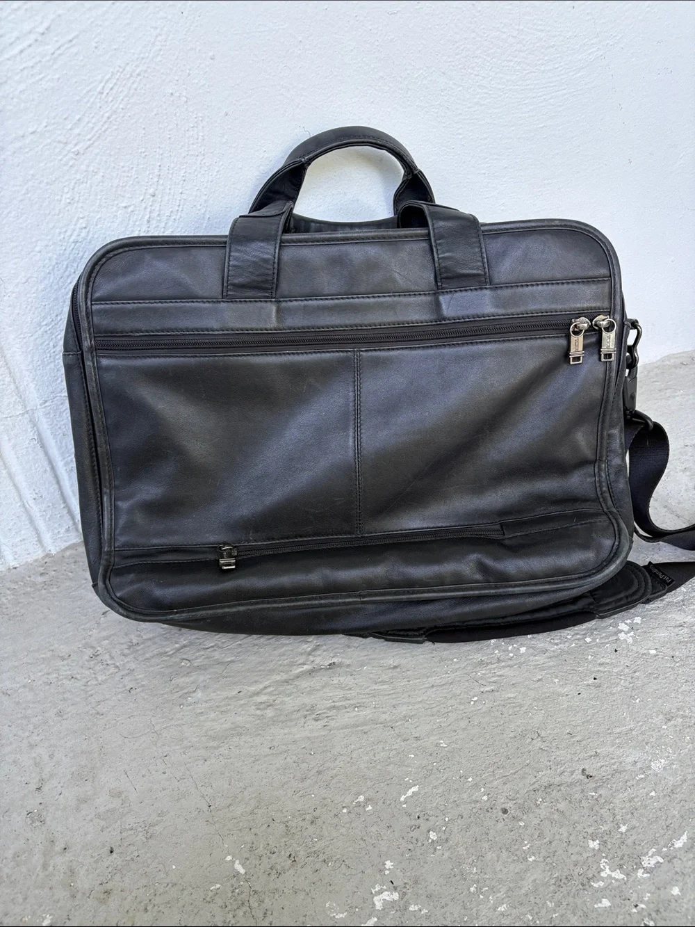 Tumi Alpha Napa leather expandable briefcase